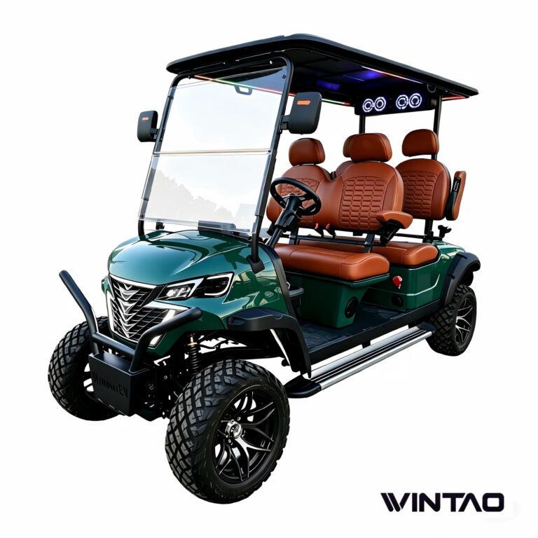 aurora-40x-luxury-lifted-golf-car-forest-green-brown-seats